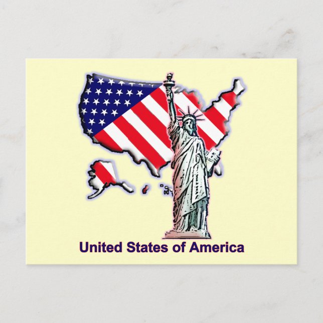 Carte Postale Bienvenue aux Etats-Unis (Devant)