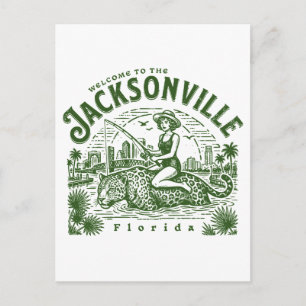 Carte Postale Bienvenue aux Jacksonville Jaguars Ville Floride