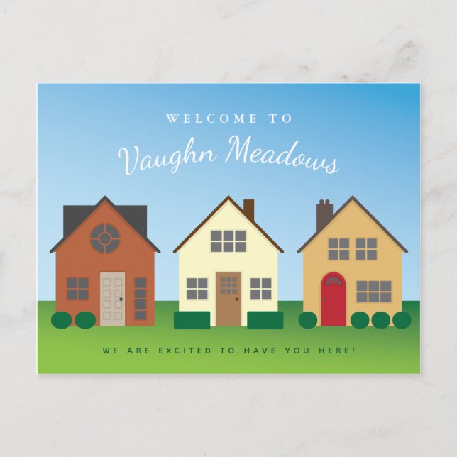 Carte Postale Bienvenue dans le nouveau résident du quartier (Devant)
