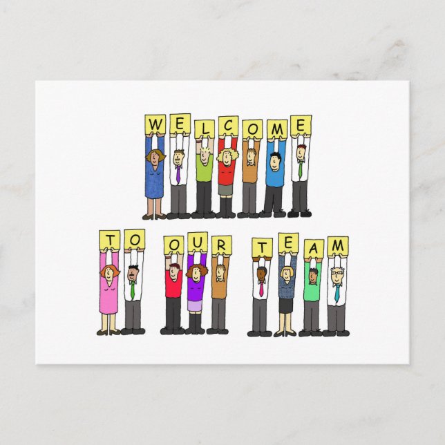 Carte Postale Bienvenue dans notre équipe (Devant)