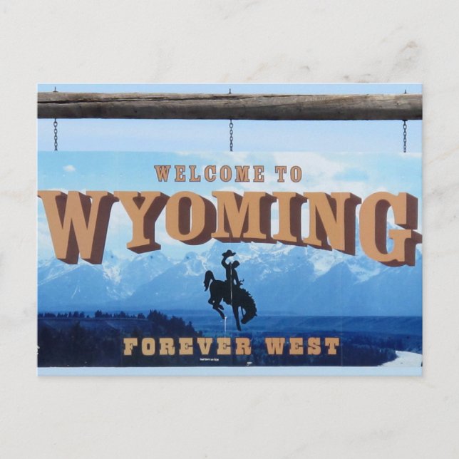 Carte Postale Bienvenue dans Wyoming Postcard avec Calendrier 20 (Devant)