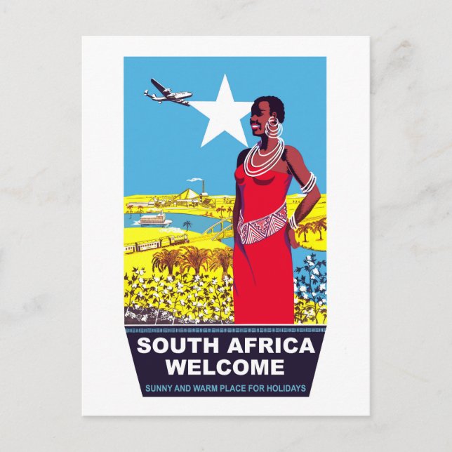 Carte Postale Bienvenue en Afrique du Sud (Devant)