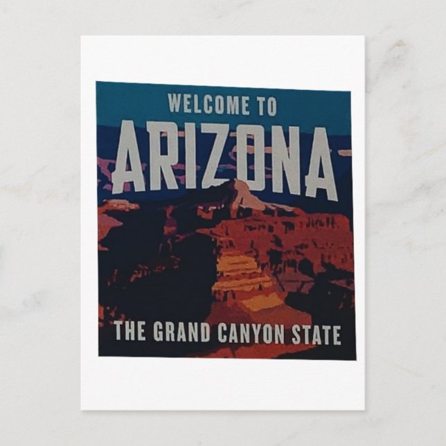 Carte Postale Bienvenue en Arizona (Devant)