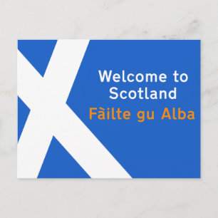 Carte Postale Bienvenue en Ecosse, Sign, Royaume-Uni