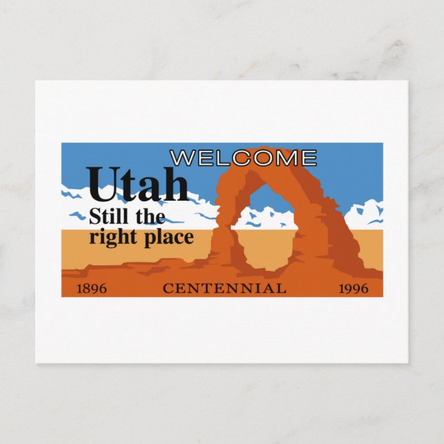 Carte Postale Bienvenue en Utah - USA (Devant)