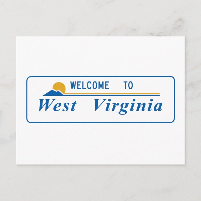 Carte Postale Bienvenue en Virginie Occidentale - USA (Devant)