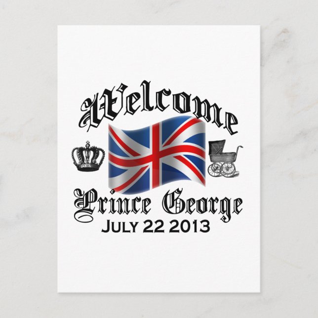 Carte Postale Bienvenue Prince George 22 juillet (Devant)