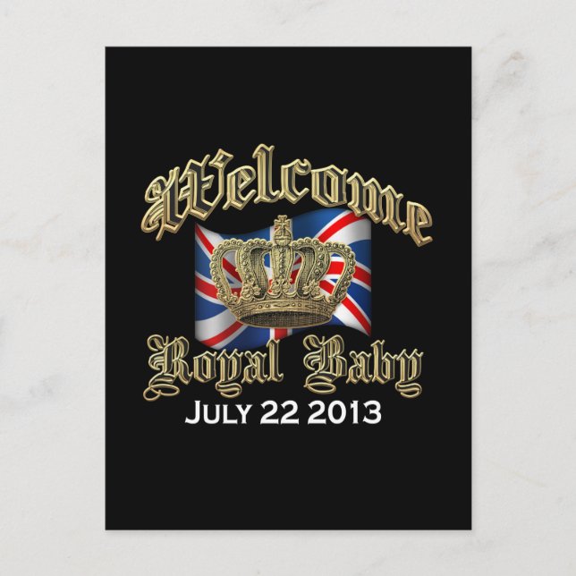 Carte Postale Bienvenue Royal Baby Keepsaké (Devant)