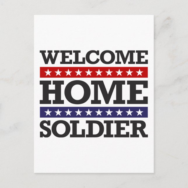 Carte Postale Bienvenue Soldat (Devant)