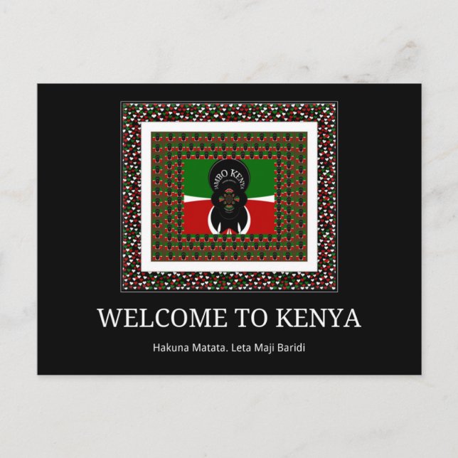 Carte Postale Bienvenue sur Magical Kenya : Hakuna Matata (Devant)