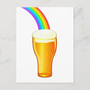 Carte Postale Bière arc-en-ciel