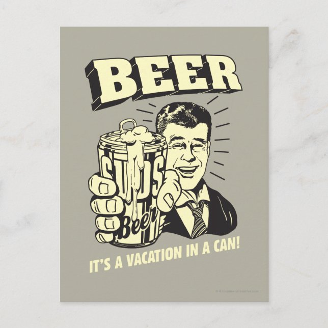 Carte Postale Bière : C'est un séjour en Can (Devant)