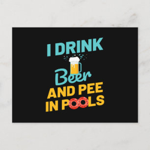 Carte Postale Bière Et Pee Dans Les Piscines Piscine