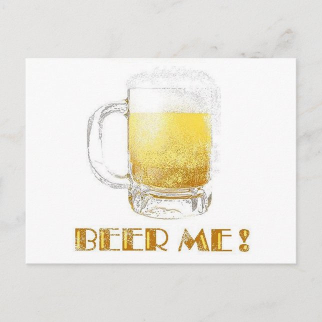 Carte Postale Bière je ! (Devant)