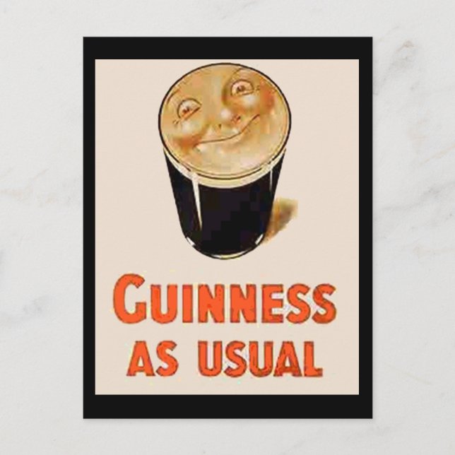 Carte Postale Bière noire irlandaise (Devant)
