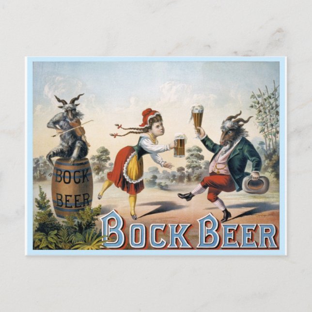 Carte Postale Bière vintage Bock (Devant)