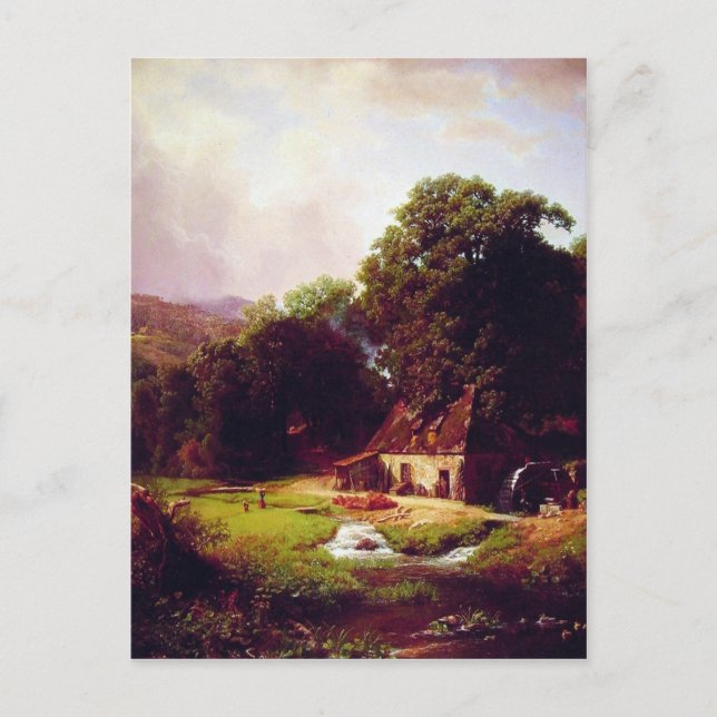 Carte Postale Bierstadt Albert Le Vieux Moulin (Devant)