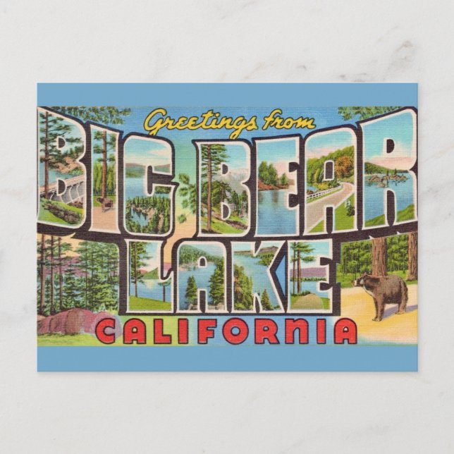 Carte Postale Big Bear Lake Californie (Devant)