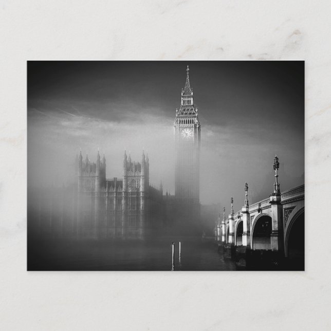 Carte Postale Big Ben à travers le brouillard (Devant)