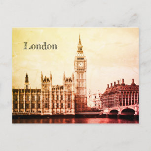 Carte Postale Big Ben Horloge & Londres, Westminster / Royaume-U