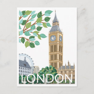 Carte Postale Big Ben Illustration de Voyage à Londres