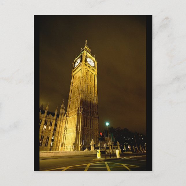Carte Postale Big Ben La Nuit (Devant)