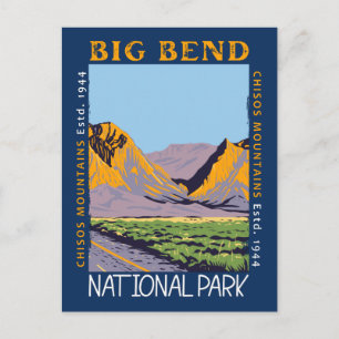Carte Postale Big Bend National Park Chisos Mountain Perturbé