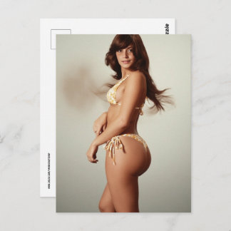 CARTE POSTALE BIG BOTTOM VINTAGE BIKINI GIRL POSTCARD