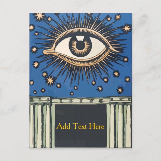 Carte Postale Big Eye, personnaliser ajouter du texte, (Devant)