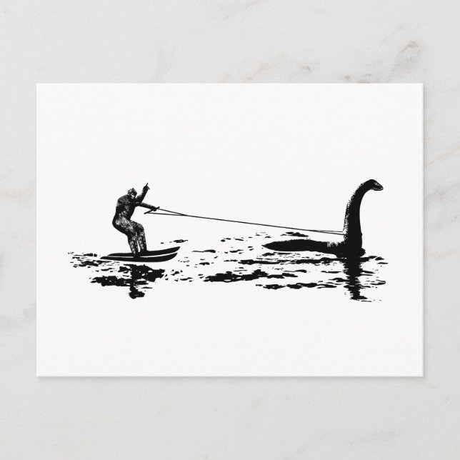 Carte Postale Big Foot et Nessie (Devant)