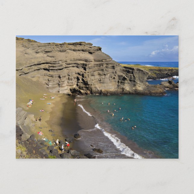 Carte Postale Big Island Hawaii Papakolea Green Sand Beach (Devant)