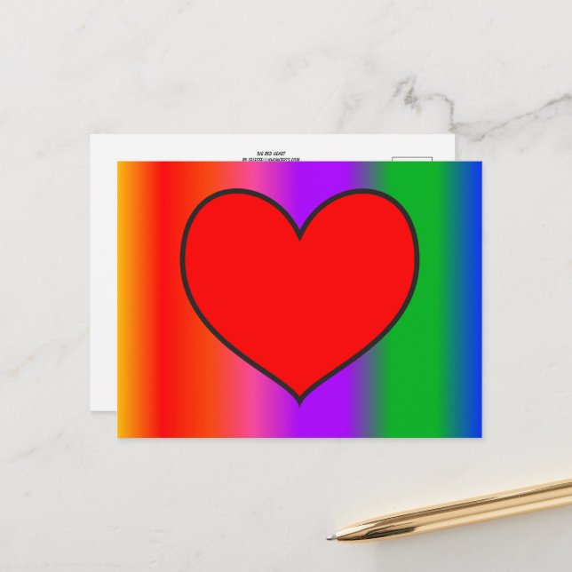 Carte Postale Big Red (Devant/Arrière en situation)