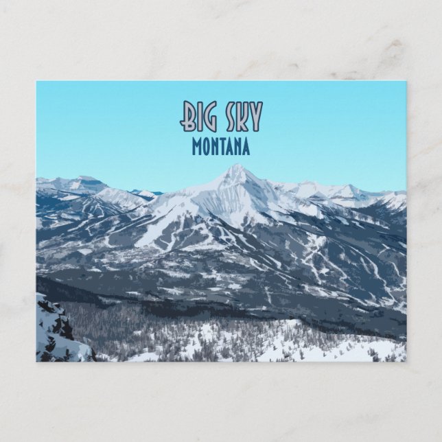 Carte Postale Big Sky Montana Vintage (Devant)