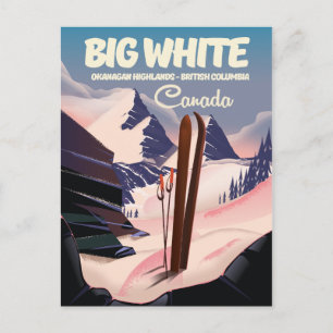 Carte Postale Big White Colombie-Britannique Canada ski.