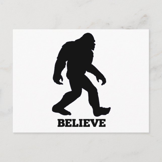 Carte Postale Bigfoot CROIRE Sasquatch (Devant)