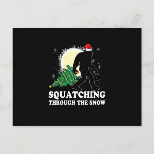 Carte Postale Bigfoot Croyez que Noël Sasquatch Squatching Thore