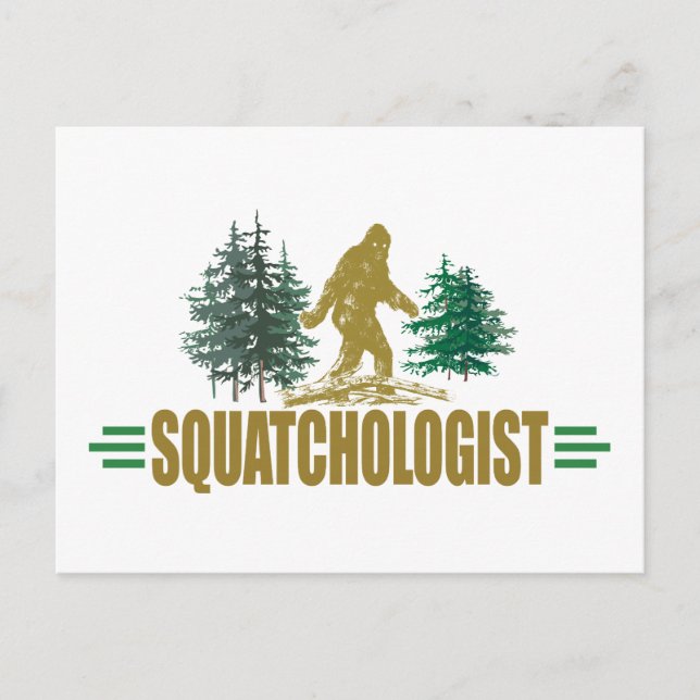 Carte Postale Bigfoot drôle, Sasquatch (Devant)