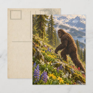Carte postale Bigfoot Fleurs sauvages de printemps