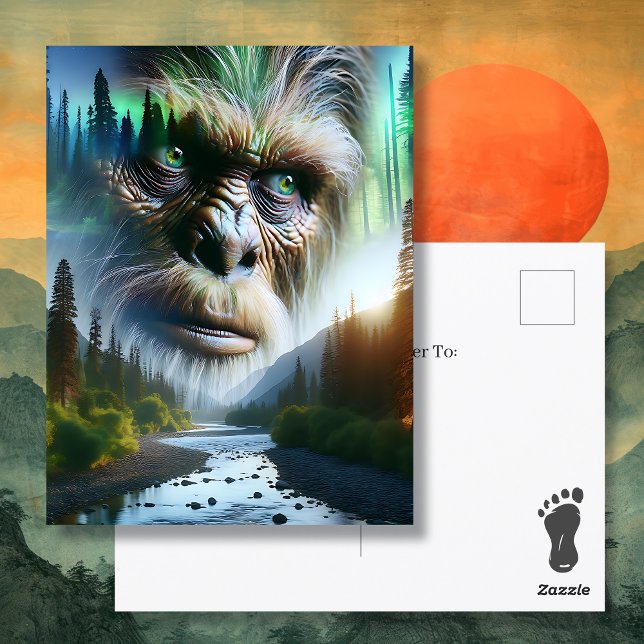 Carte Postale Bigfoot Je Dis Salut (Créateur téléchargé)