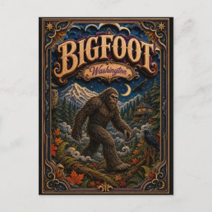 Carte Postale Bigfoot Légendes de Washington Popcut