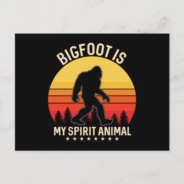 Carte Postale Bigfoot mon esprit animal | Bigfoot Retro (Devant)