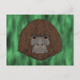Carte postale Bigfoot Portrait 2 (ressemblant à un