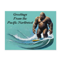 Bigfoot Yeti salutations du Pacifique Nord-Ouest