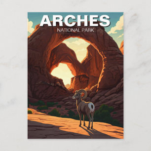 Carte Postale Bighorn Sheep Moab Utah Arches National Park