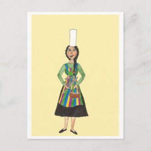 Carte postale "Bigoudène crêpes time"