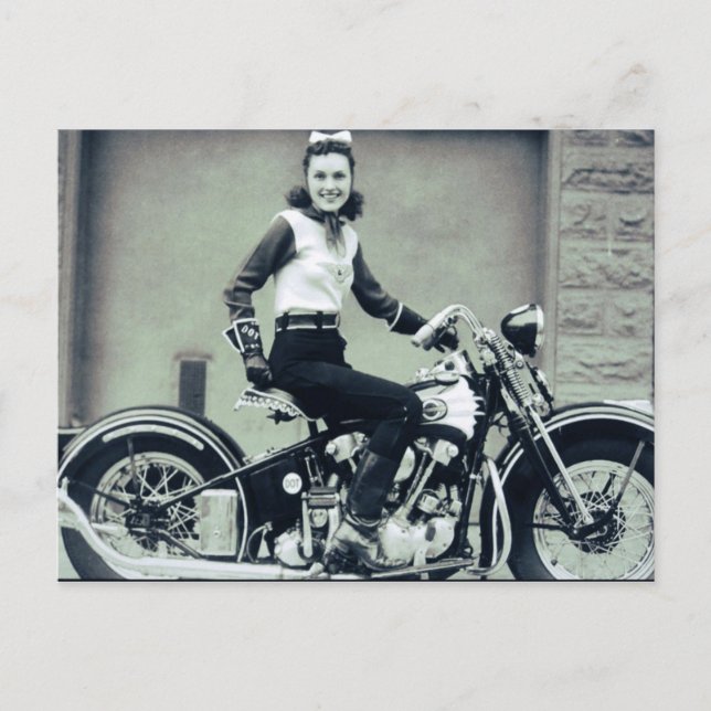 Carte Postale Biker Babe (Devant)