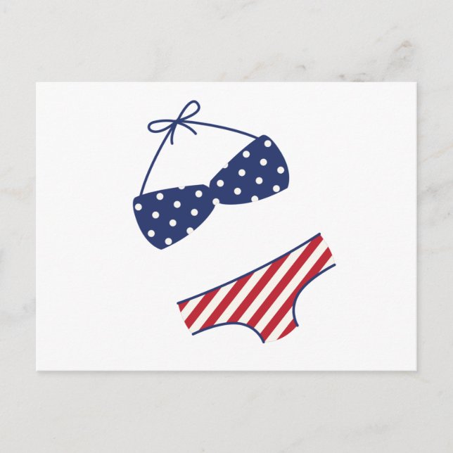 Carte Postale Bikini Patriotique (Devant)