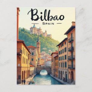 Carte Postale Bilbao Espagne Art Voyage Vintage