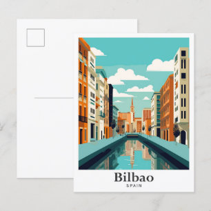 Carte Postale Bilbao Espagne Portrait Vintage voyage
