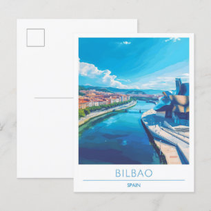 Carte Postale Bilbao Espagne Vintage voyage